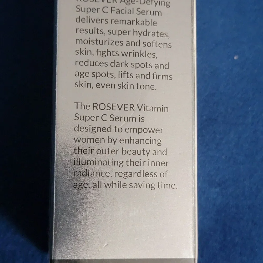 Set of 2 Rosever Super C Serum Hydrates Firms Lifts Targets Wrinkles Age Spots